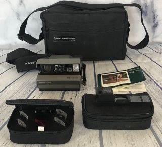 Vintage Polaroid Spectra System Camera W/special Effects Filters & Close Up Lens