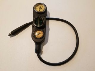 Vintage Scubapro Scuba Console,  Spg,  Compass,  Depth Gauge