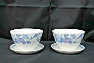 2 Vintage Lotte Turi Design Norway Figgjo Flint Bowls Saucer Plates