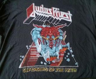 Vintage 1984 Judas Priest Defenders Of The Faith Concert T - Shirt Xl