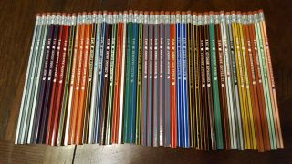 44 Vintage Nfl Football Striped No.  2 Pencils All 28 Teams Some Duplicates