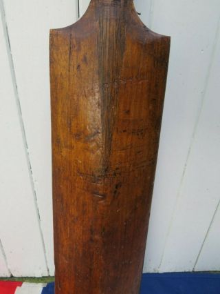 ANTIQUE VINTAGE ENGLISH WOODEN CRICKET BAT AND BALL SPORTING ANTIQUES BAR PROP 7