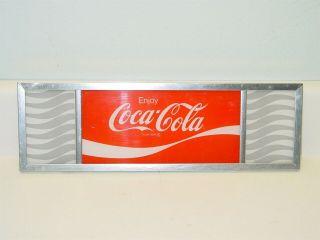 Vintage Coca - Cola Logo Sign Lighted Sign Coca - Cola Display Sign Metal & Plastic