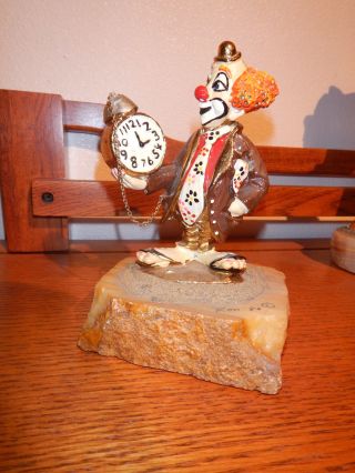 Ron Lee Jingles Telling Time 242 Clown Holding Clock Vintage Rare