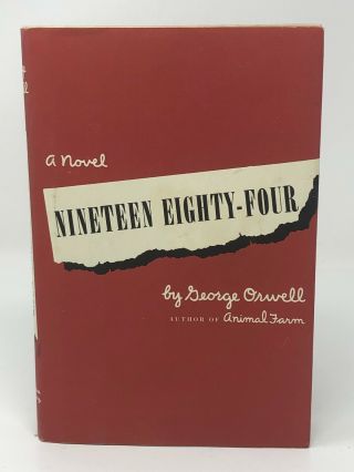 George Orwell 1984 Nineteen Eighty - Four Vintage 1949 Book Club Hbdj Red Jacket