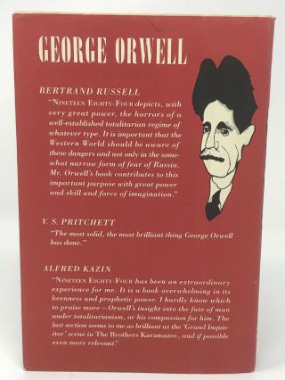 George Orwell 1984 NINETEEN EIGHTY - FOUR Vintage 1949 Book Club HBDJ Red Jacket 2