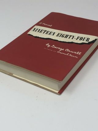 George Orwell 1984 NINETEEN EIGHTY - FOUR Vintage 1949 Book Club HBDJ Red Jacket 4