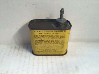 Vintage Pennzoil Oil Can Lead handy Oiler household rare Tin Mopar Ford Oilzum 4 3