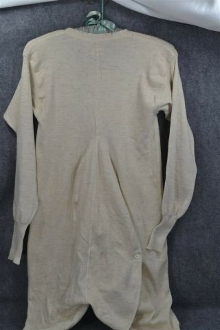long Johns union suit trap door chest 36 - 40 white cotton antique 1800 5