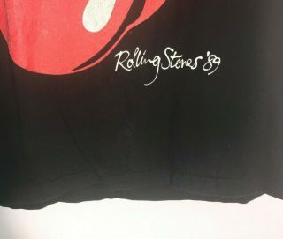 Vintage Rolling Stones 1989 North American Tour Concert T - Shirt Size X - Large 6