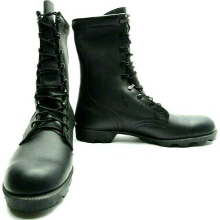 Ro - Search Black Leather Panama Sole Hot Weather Jungle Combat Boots Mens 10.  5r