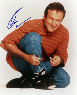 Robin Williams Vintage In - Person Autographed 8x10 Classic Color Photo