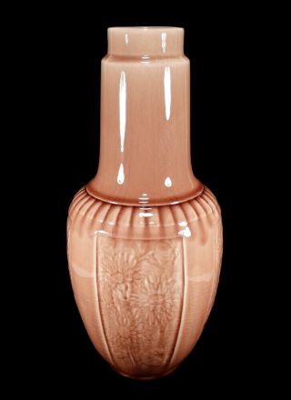 Large 13 5/8 " Vintage 1947 Rookwood Art Pottery Vase Lamp Base 6811 Glossy Brown