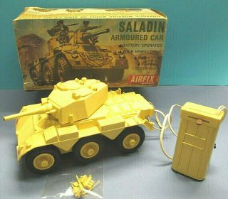 Airfix Alvis Fv 600 Saladin Armoured Car Vintage 1968 Bo Remote Control Toy Rare