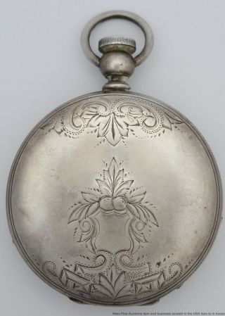 Scarce Kwks 1100004 1861 Model Civil War Era Silver Mens Pocket Watch To Fix