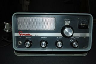 Vintage Sonar Fs - 23 Cb Radio With Instruction Book