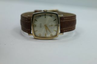 Vintage Gruen Precision 10k Gold Plated Running Watch 17 Jewels