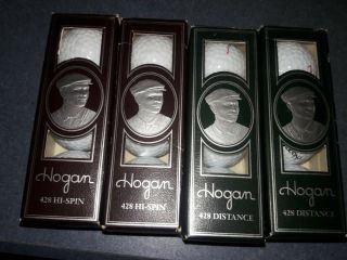 4 Sleeves Vintage Hogan Golf Balls - 2 428 Hi - Spin & 2 428 Distance