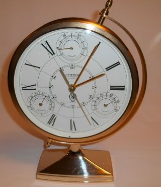 Vintage Citizen Quartz Weather Station Clock Japan No.  4rg431