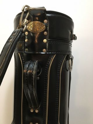 Vintage Burton Golf Bag Cart Style Black Cleaned And Polished