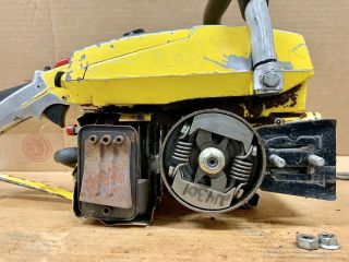 Vintage McCulloh Chainsaw Pro Mac 700 Parts Engine Turns W/ Bar 7