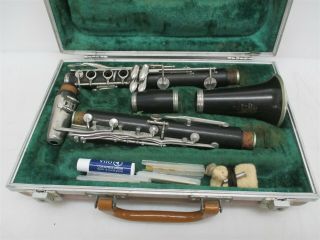 Boosey & Hawkes London Series 4 - 20 Vintage Wooden Clarinet Sn 213651 W/ Case