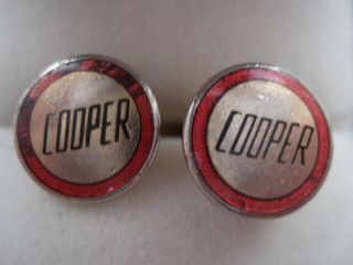 Scarce C1960s Vintage Cooper Racing Cars Promotional Enamel Cufflinks