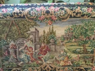 Antique Austria Tapestry Clutch Purse Evening Bag with Card Case Mirror Lighter 4