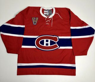 Vintage 2003 MONTREAL CANADIENS Authentic CCM Red Classic Hockey Jersey - Medium 2