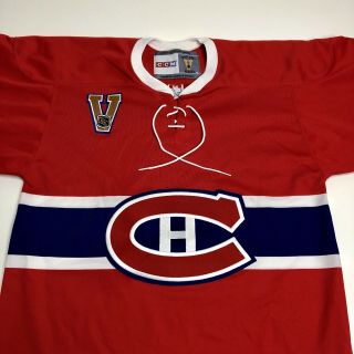 Vintage 2003 MONTREAL CANADIENS Authentic CCM Red Classic Hockey Jersey - Medium 3
