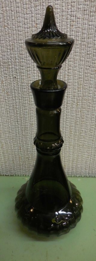 Vintage 1964 Jim Beam I Dream Of Jeannie Smoky Green Glass Genie Bottle Decanter 4