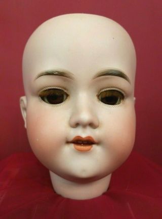 Antique German Bisque Doll Socket Head Armand Marseille 390n A10m Brown Eye
