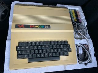 VINTAGE DRAGON 32 COMPUTER SYSTEM Fully WITH 4 GAMES And Software Boxed 2
