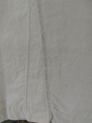 Antique vintage French linen night dressing gown peasant smock shirt dress 