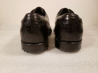 Rare Vtg FootJoy USA Premiere Classics Dry 10.  5E Golf Shoes Black Lizard Skin 4