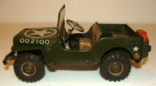 VINTAGE 1951 ARNOLD GERMANY TIN WINDUP TOY U.  S.  ARMY WILLYS JEEP 2
