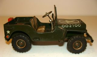 VINTAGE 1951 ARNOLD GERMANY TIN WINDUP TOY U.  S.  ARMY WILLYS JEEP 3