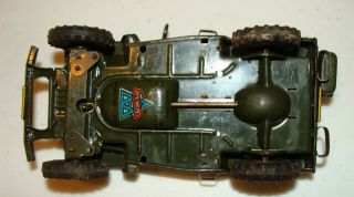 VINTAGE 1951 ARNOLD GERMANY TIN WINDUP TOY U.  S.  ARMY WILLYS JEEP 8