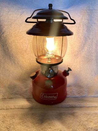 Vintage 200a Coleman Red Lantern 6/78  Camping