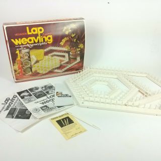 Vintage Love & Money Hexagon Lap Loom Kit & Booklets Tools Samples