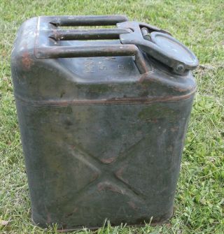 Vintage Us Army Wwii Gi Monarch 1945 Jeep Jerry Water Can,  Ww2