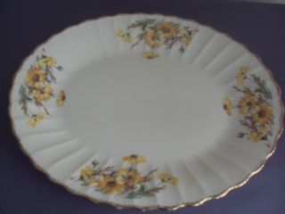 Vintage Limoges China Yellow Daisy Platter 15 
