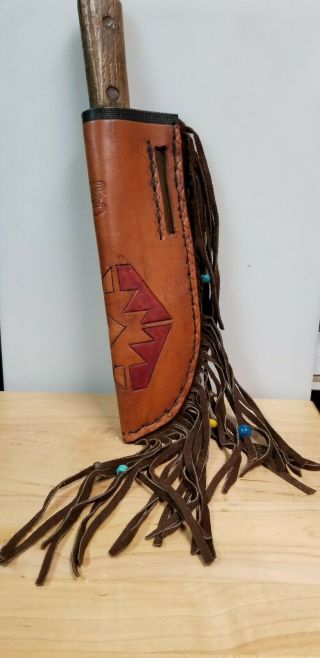 Vintage Native American Style Knife And Sheath