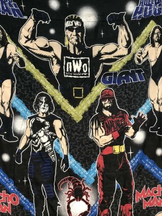 Vintage 1998 World Order WCW Comforter 62 X 88 Goldberg Hollywood Hogan 3