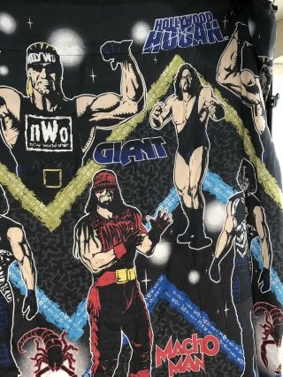 Vintage 1998 World Order WCW Comforter 62 X 88 Goldberg Hollywood Hogan 4