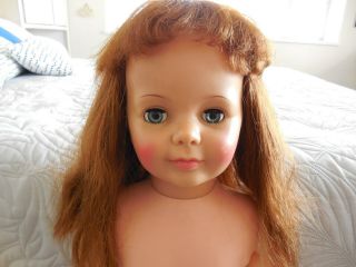 Ideal Patti Playpal Doll in Dress & Pinafore G - 35 - 7 Auburn Hair 5