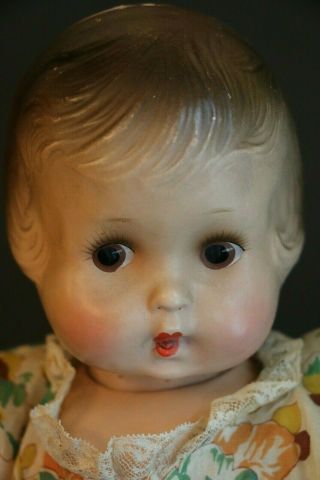 Antique Madame Hendren Dimmie Composition Doll 14 In Twist Waist,  Stamped Body