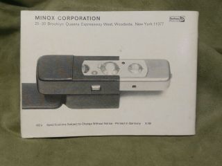 Vintage Black Minox C Spy Camera with Instruction Book 2