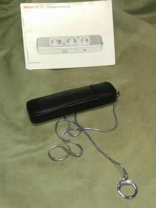 Vintage Black Minox C Spy Camera with Instruction Book 3