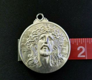 Vintage Creed Sterling Silver Jesus Christ Mary 925 Pendant Christian Catholic
